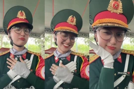 Nữ quân nhân tập diễu binh gây sốt bởi nhan sắc chuẩn sao Hàn