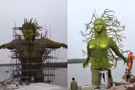 2 bức tượng ở Khu du lịch sinh thái Đồ Sơn gây xôn xao
