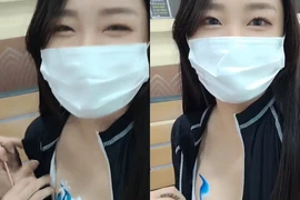 Gái xinh Hàn Quốc táo bạo tự vẽ lên ngực gây xôn xao