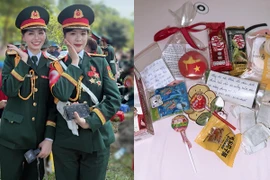 Chiến sĩ tham gia diễu binh, diễu hành 30/4 khoe quà "xinh yêu"