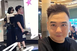 Chồng cũ Xoài Non tình tứ với cô gái lạ ở sân bay?