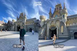 Nhờ bạn thân chụp ảnh sống ảo nhưng nó lạ lắm