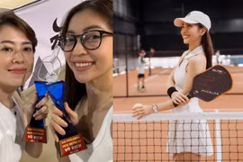 Không filter làm đẹp, hot girl Nhật Lê lộ nhan sắc trên sân pickleball