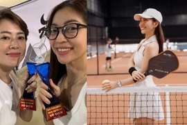 Không filter làm đẹp, hot girl Nhật Lê lộ nhan sắc trên sân pickleball
