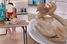 Loạt tư thế luộc gà cúng dịp Tết nhìn mà chán hẳn