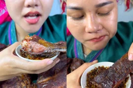 Mukbang dẻ sườn lợn, nữ TikToker gây ám ảnh cho 8,2 triệu người