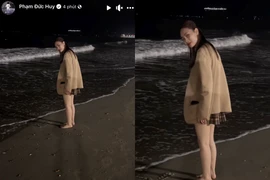 Nhờ người yêu chụp ảnh, vóc dáng MC Huyền Trang bị dìm "nặng nề"