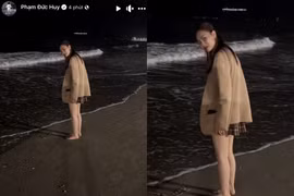 Nhờ người yêu chụp ảnh, vóc dáng MC Huyền Trang bị dìm "nặng nề"