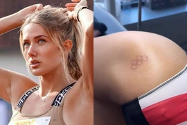 Hot girl điền kinh Đức khoe hình xăm gợi cảm