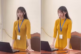 Cô giáo thực tập nổi như cồn nhờ khoảnh khắc chụp lén