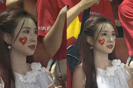 Danh tính nữ CĐV Việt Nam gây ấn tượng trên SVĐ Thái Lan