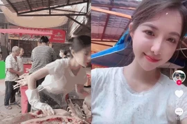 Nhờ vẻ ngoài ấn tượng, cô gái bán cá bất ngờ gây "bão" mạng