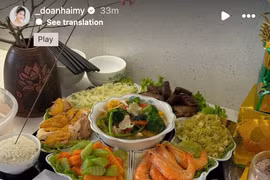 Vợ Văn Hậu khoe mâm cỗ đẹp nhận vạn lời khen từ netizen