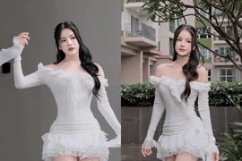 Diện váy trắng tinh khôi, “búp bê DJ” Mie tựa tiên nữ giáng trần