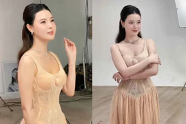 Midu lần đầu diện đồ khoét táo bạo hậu kết hôn