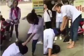 Nữ sinh đánh bạn “không trượt phát nào” khiến dân mạng dựng tóc gáy