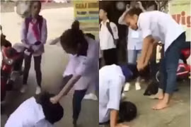 Nữ sinh đánh bạn “không trượt phát nào” khiến dân mạng dựng tóc gáy