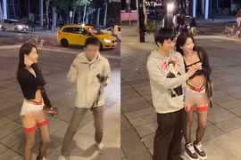 Nữ DJ Hàn Quốc diện quần "bằng gang tay" xuống phố gây chú ý