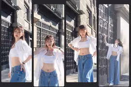 Gái xinh Hưng Yên khoe vòng eo 10 điểm, đôi chân "kiếm Nhật"