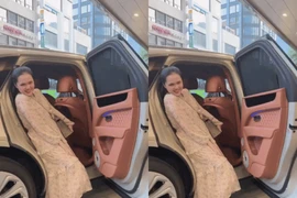 Ngồi xe của giới siêu giàu, vợ cầu thủ Duy Mạnh vẫn bị chê