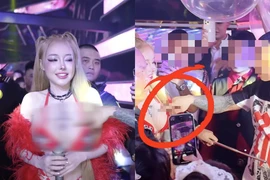 Ăn mặc quá lố, Ngân 98 lại bị fan cuồng chạm vào vòng 1