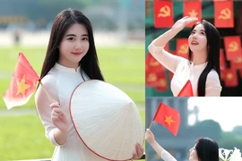 Giảng viên Hà Nội dạy tiếng Nhật diện áo dài nhan sắc trong trẻo