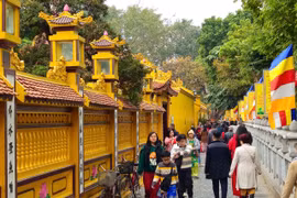 Hà Nội: Người dân nô nức đi lễ chùa ngày mùng 1 Tết Ất Tỵ