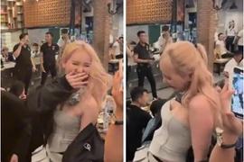 Ngân Sát thủ phấn khích "cởi áo" nhảy sexy dance 