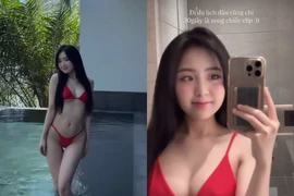 Hot girl Hà Thành chào hè bằng bộ bikini bé xíu cực gợi cảm