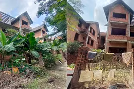 Cận cảnh khu biệt thự tiền tỷ Cầu Bươu nhếch nhác, bỏ hoang nhiều năm