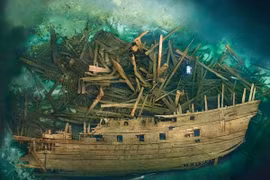 Ảnh chấn động con tàu bị nguyền rủa, “ngủ vùi” dưới biển 500 năm