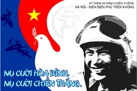 Tranh cổ động kỷ niệm 50 năm Chiến thắng Hà Nội - Điện Biên Phủ trên không