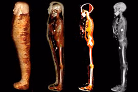 Bí ẩn xác ướp “cậu bé vàng” được chôn cùng 49 bùa hộ mệnh