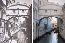 Diện mạo những địa điểm nổi tiếng châu Âu sau gần 100 năm