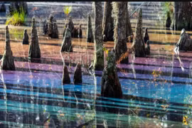 Độc lạ đầm lầy mang vẻ đẹp giống 7 sắc cầu vồng