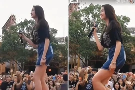 Tình huống xấu hổ và khó xử của Quan Hiểu Đồng vì mặc váy ngắn