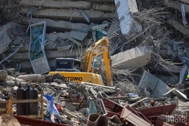 Thái Lan xuyên đêm giải cứu người mắc kẹt sau động đất