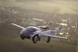 Cận cảnh ô tô “biến hình” thành máy bay trong 3 phút