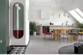 Căn hộ 42m² được thiết kế tinh tế với nội thất, màu sắc hiện đại