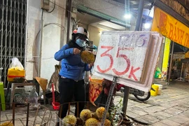 Sầu riêng hàng dạt giá rẻ đổ bộ vỉa hè TP HCM