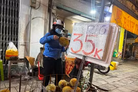 Sầu riêng hàng dạt giá rẻ đổ bộ vỉa hè TP HCM