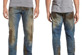 Ngỡ ngàng mẫu quần jeans lấm lem bùn đất giá gần 10 triệu