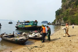 Ra quân tổng dọn, thu gom rác thải trên Vịnh Hạ Long