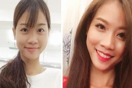 "Không thể tin nổi" khuôn mặt trước và sau trang điểm của chị em