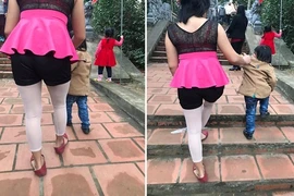 "Tá hỏa" vì thời trang đi lễ chùa không giống ai của mẹ bỉm sữa