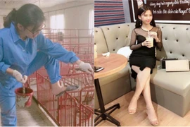 "Hot girl chăn lợn" gây sốt với hình ảnh quyến rũ