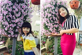 Bà mẹ Bắc Giang khoe tháp hoa dạ yến thảo “khổng lồ“