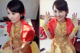 Hoa mắt với đám cưới "tắm trong vàng" của cô dâu Trung Quốc