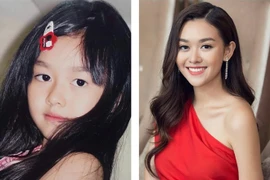 Á hậu Tường San đăng ảnh thời bé, được nhận xét nhan sắc tự nhiên