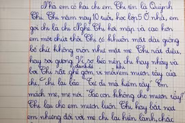 Bài văn tả chị gái của học sinh lớp 2 khiến dân mạng "rơi nước mắt"